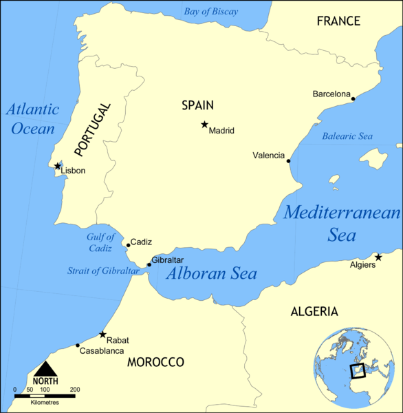 Map of the Alboran Sea Map of the Alboran Sea